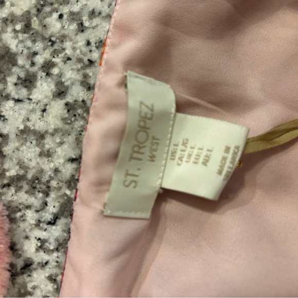 NWT St.Tropez colorful pink paisley patterned tank blouse size L - Picture 12 of 12